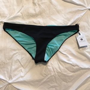 NWT black & teal bikini bottom